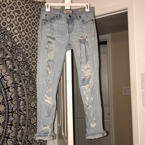 Ripped boyfriend jeans